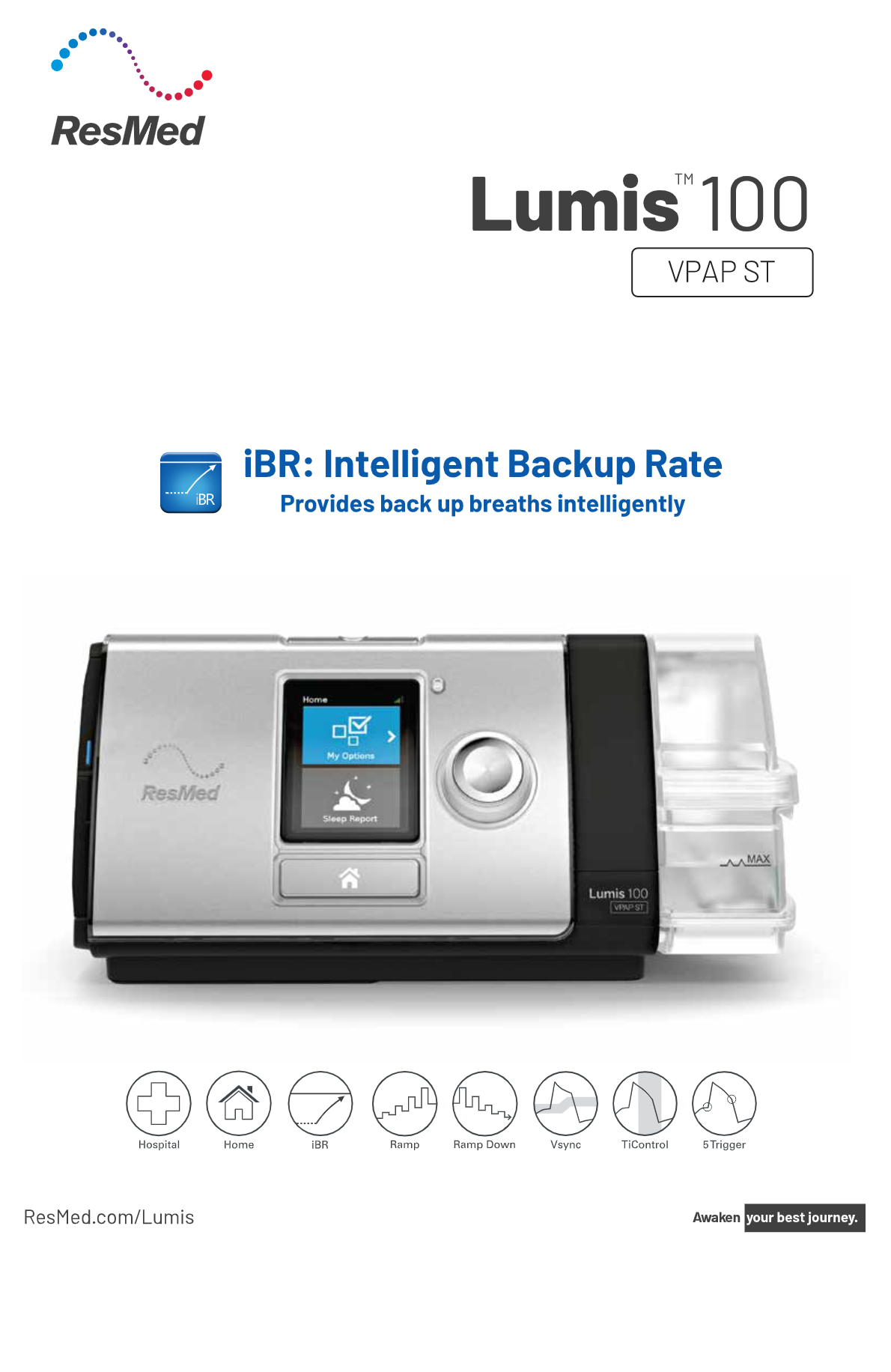 Resmed Lumis 100 ST with humidifier on rent - Image 3