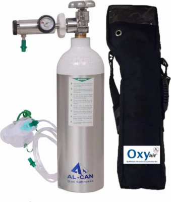 2kg Al-Can Oxygen Cylinder on Rent (Aluminium)